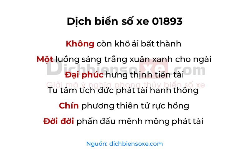 Dịch thơ biển số 01893