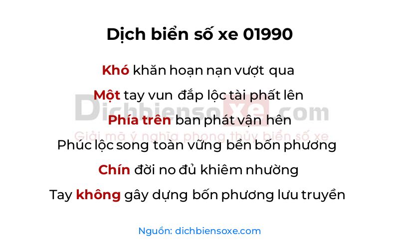 Dịch thơ biển số 01990