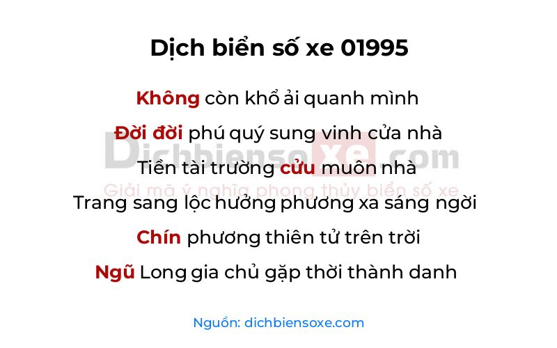 Dịch thơ biển số 01995