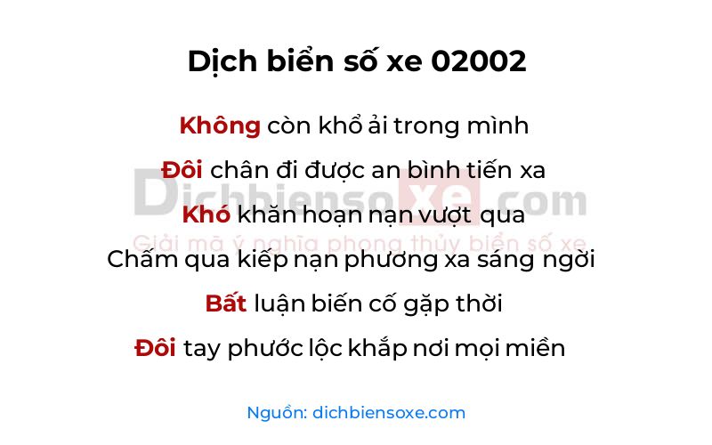 Dịch thơ biển số 02002