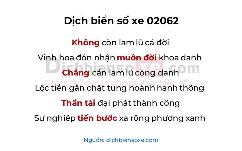 Dịch thơ biển số 02062