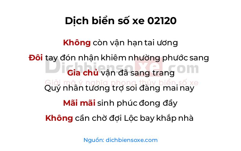 Dịch thơ biển số 02120