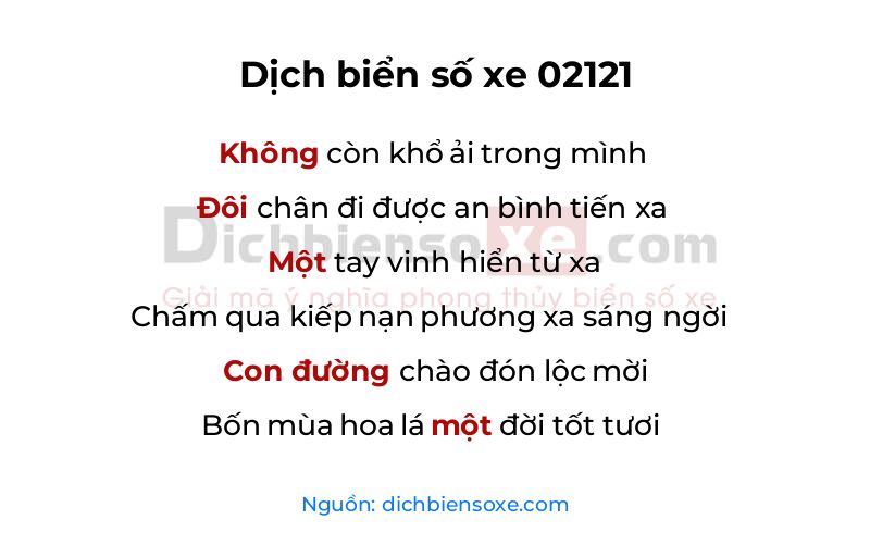 Dịch thơ biển số 02121