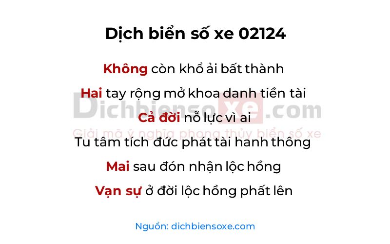 Dịch thơ biển số 02124