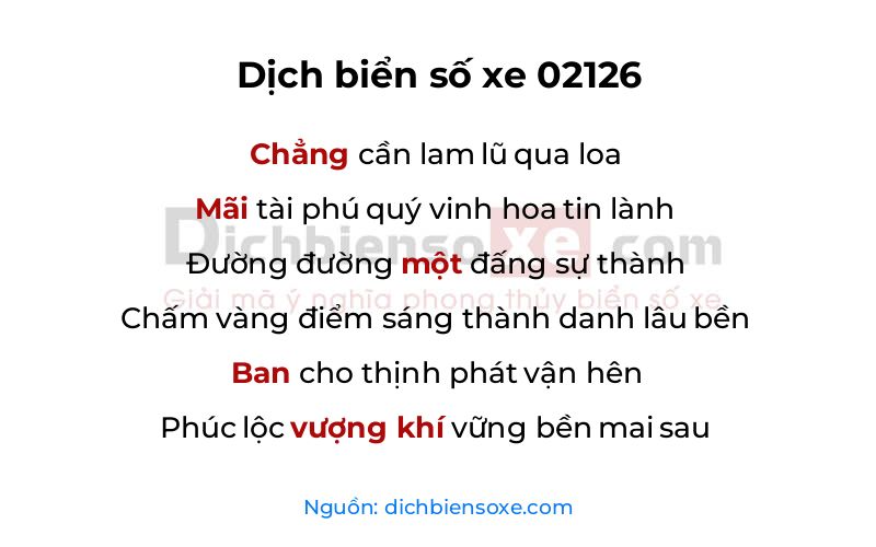 Dịch thơ biển số 02126