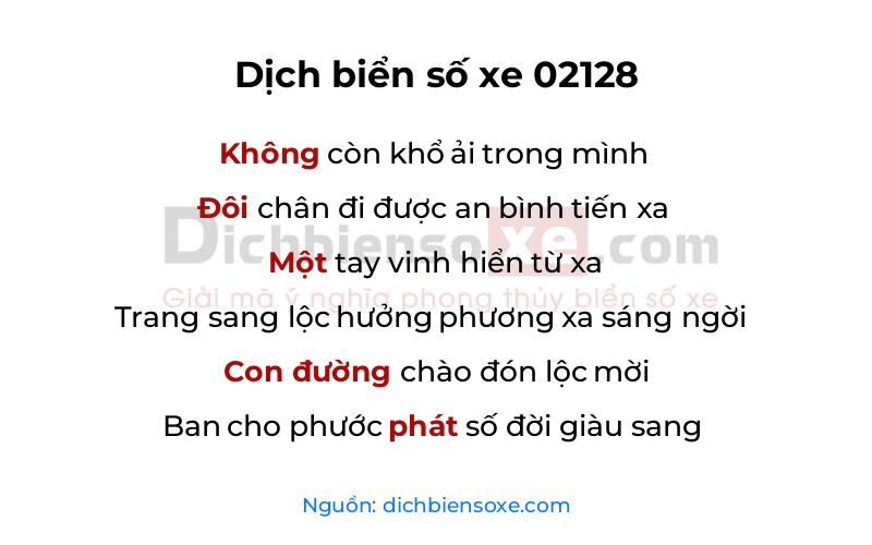 Dịch thơ biển số 02128