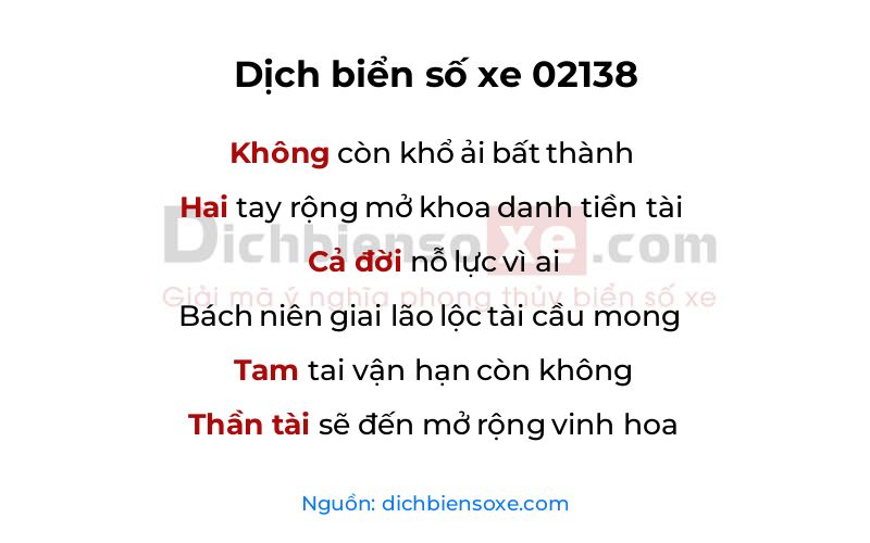 Dịch thơ biển số 02138