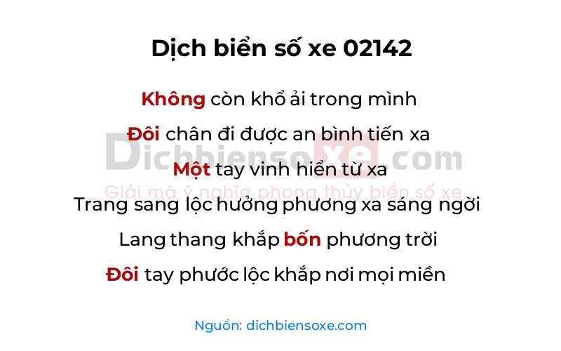 Dịch thơ biển số 02142