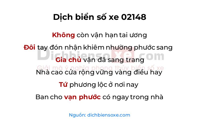 Dịch thơ biển số 02148
