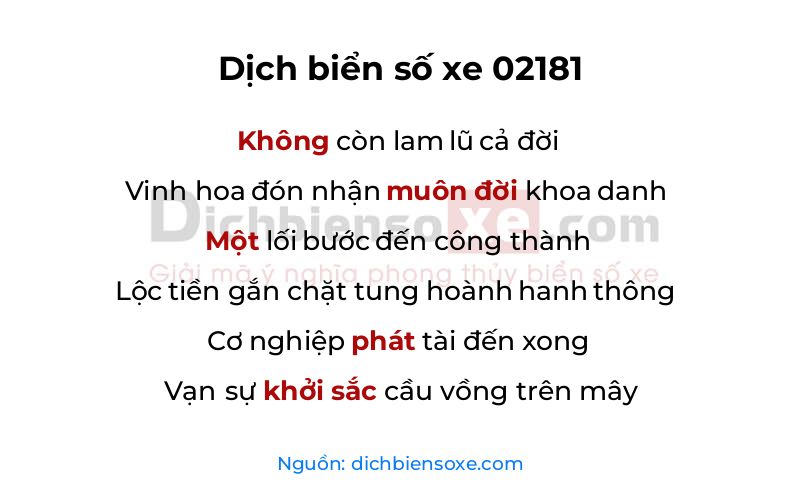 Dịch thơ biển số 02181