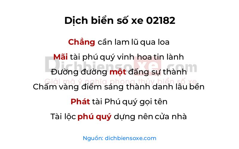 Dịch thơ biển số 02182