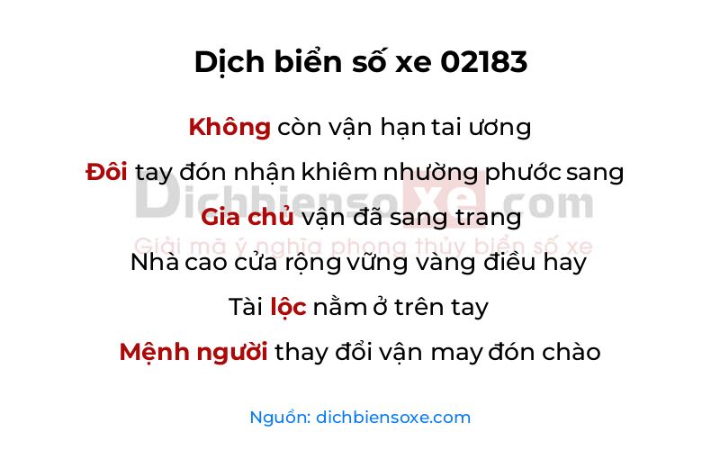 Dịch thơ biển số 02183