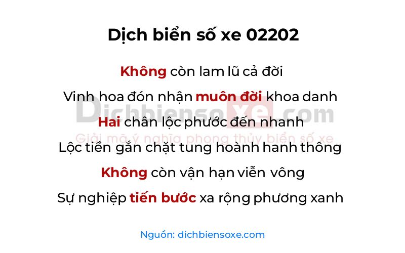 Dịch thơ biển số 02202