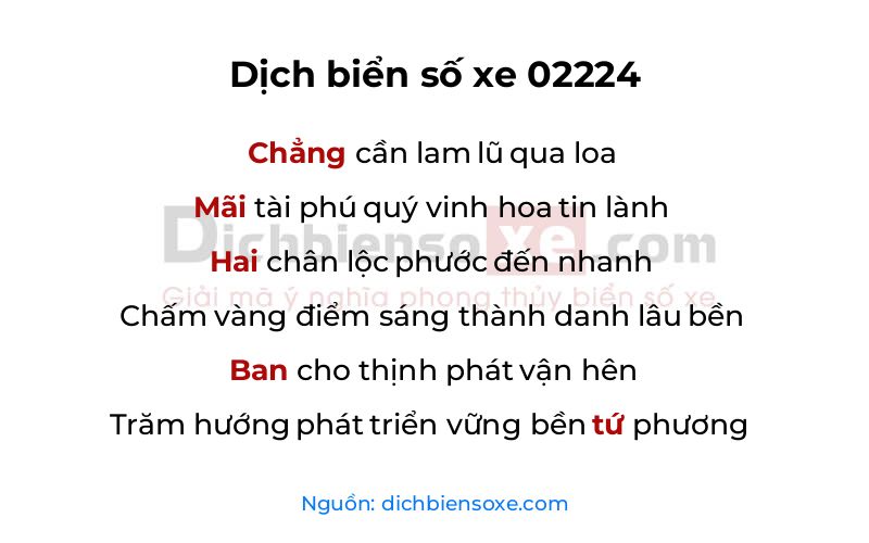 Dịch thơ biển số 02224