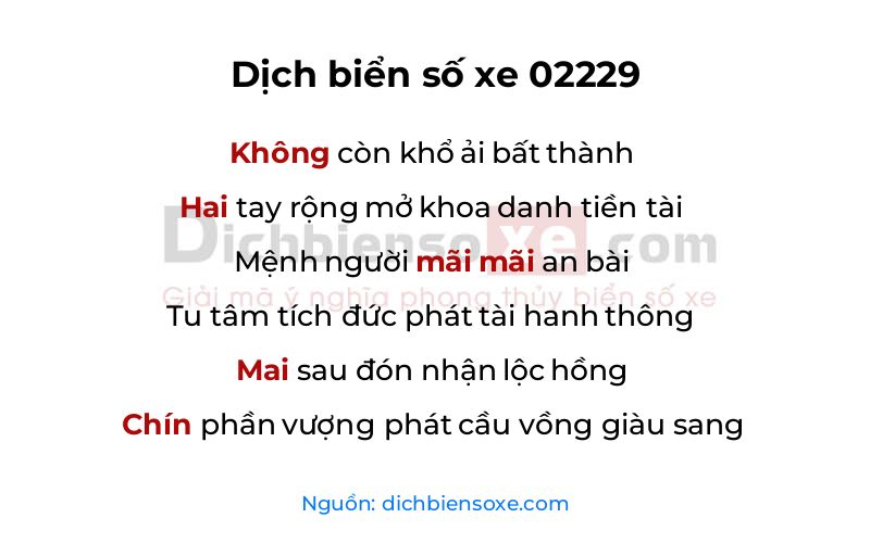 Dịch thơ biển số 02229