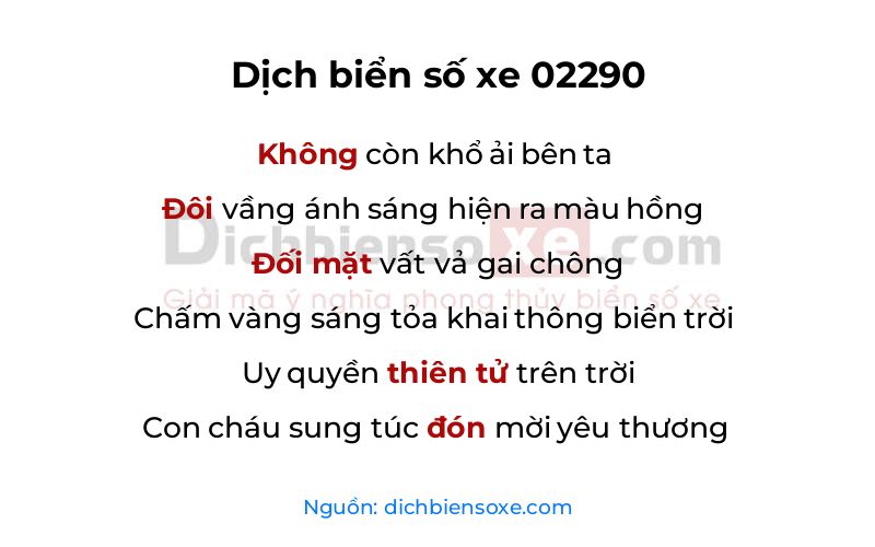 Dịch thơ biển số 02290