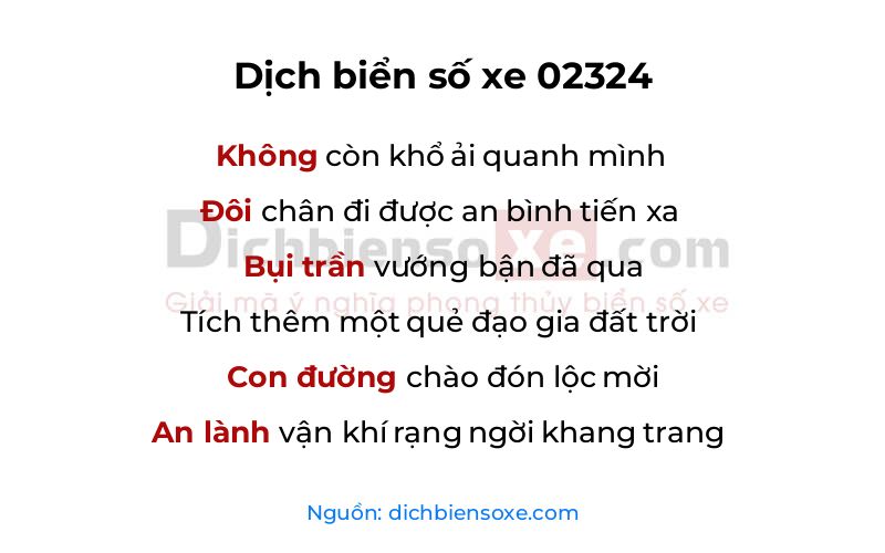 Dịch thơ biển số 02324