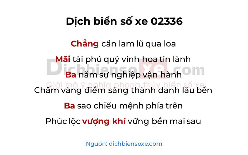 Dịch thơ biển số 02336