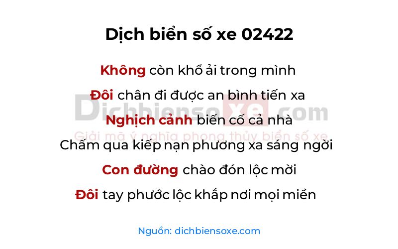 Dịch thơ biển số 02422