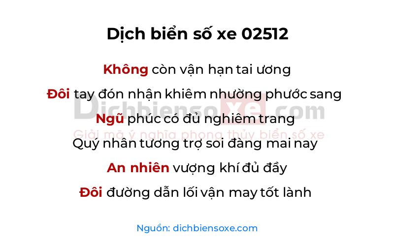 Dịch thơ biển số 02512