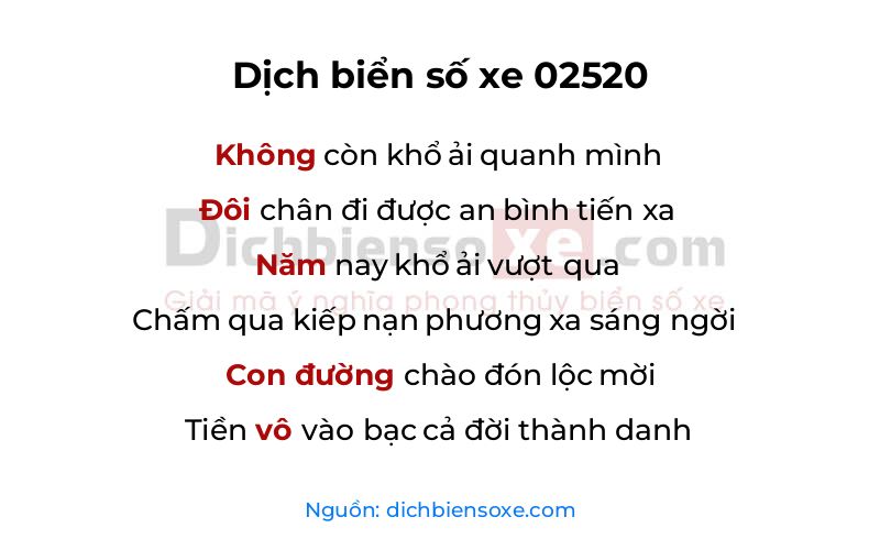 Dịch thơ biển số 02520