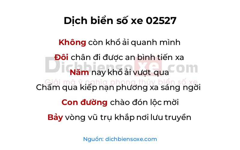 Dịch thơ biển số 02527