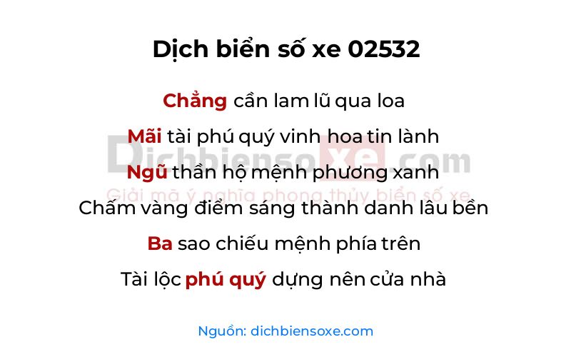 Dịch thơ biển số 02532