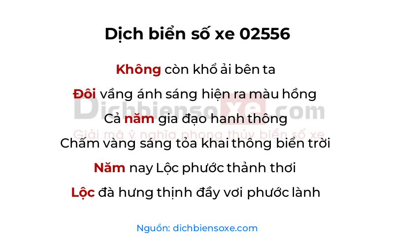 Dịch thơ biển số 02556
