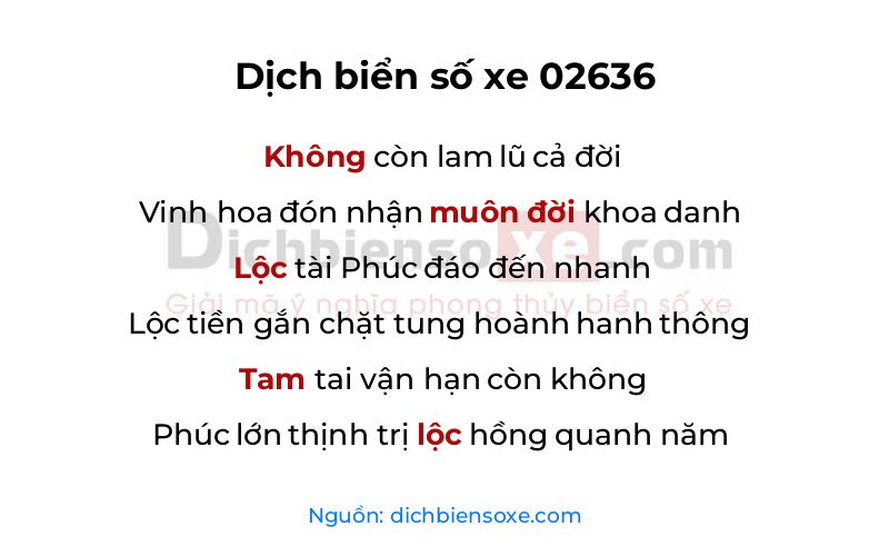 Dịch thơ biển số 02636