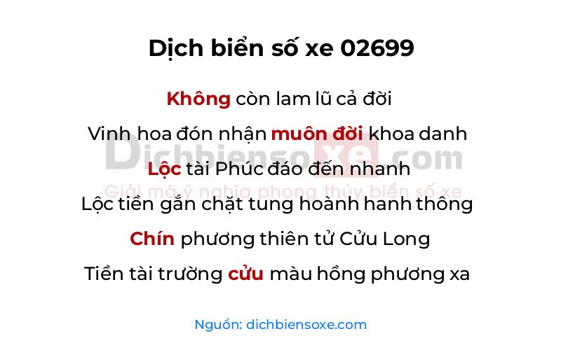 Dịch thơ biển số 02699