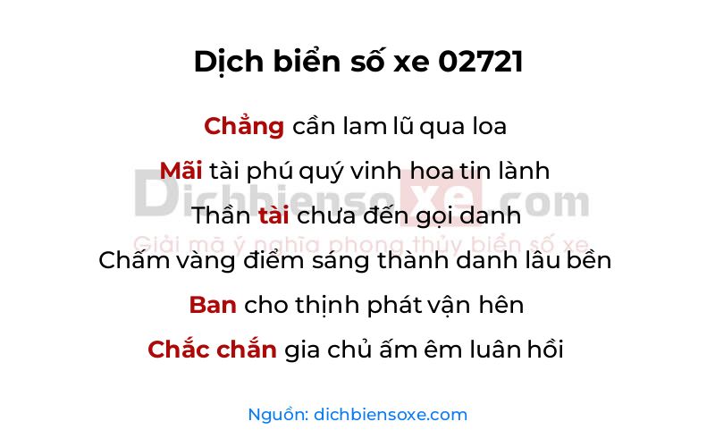 Dịch thơ biển số 02721