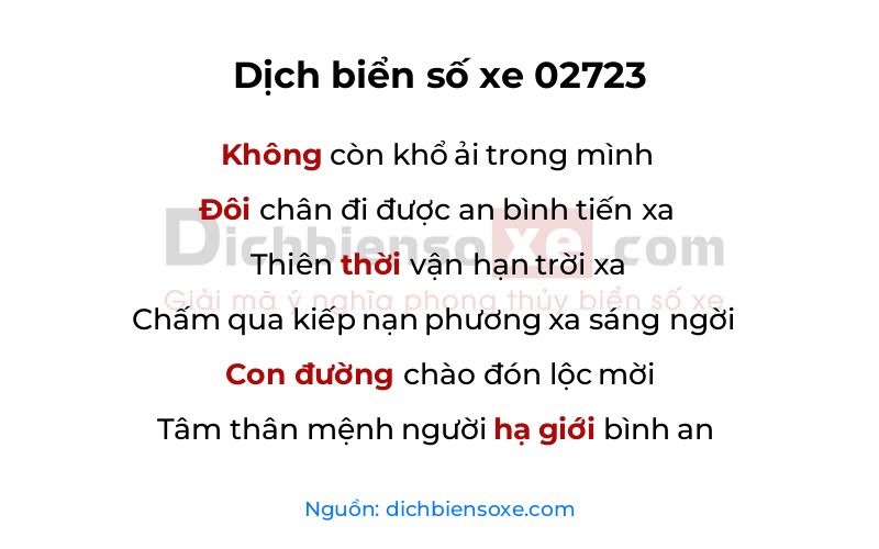 Dịch thơ biển số 02723