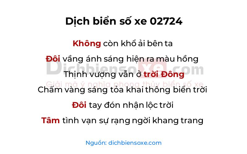Dịch thơ biển số 02724