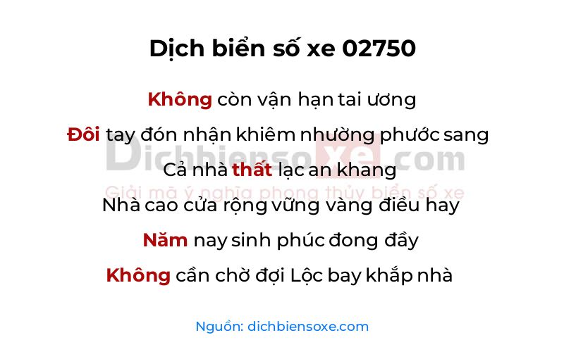 Dịch thơ biển số 02750