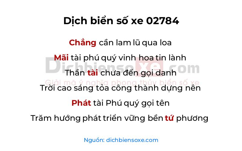 Dịch thơ biển số 02784