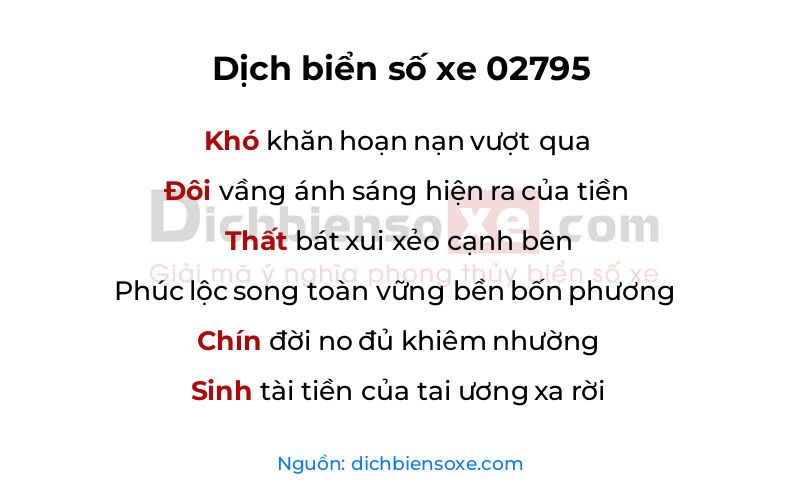 Dịch thơ biển số 02795