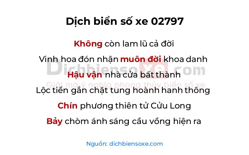 Dịch thơ biển số 02797