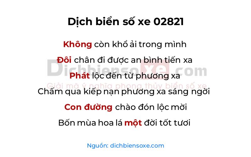 Dịch thơ biển số 02821