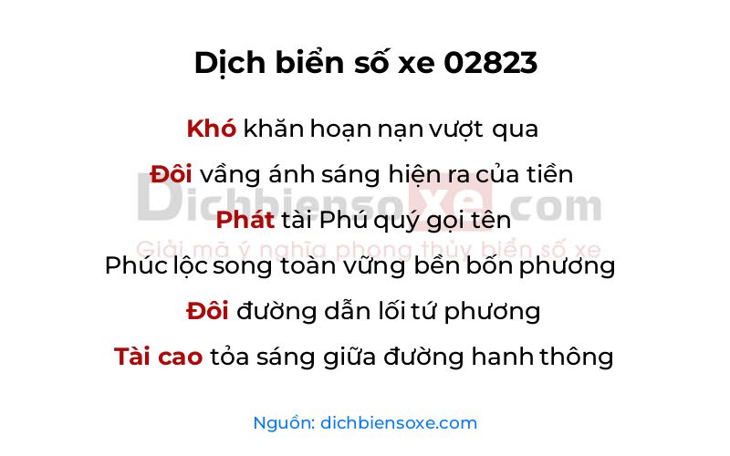 Dịch thơ biển số 02823