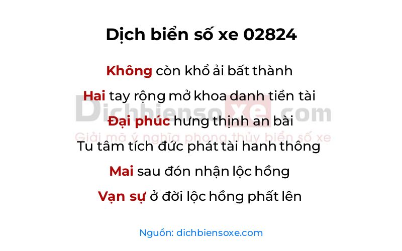 Dịch thơ biển số 02824