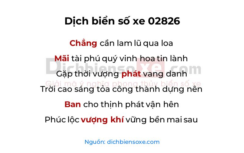 Dịch thơ biển số 02826