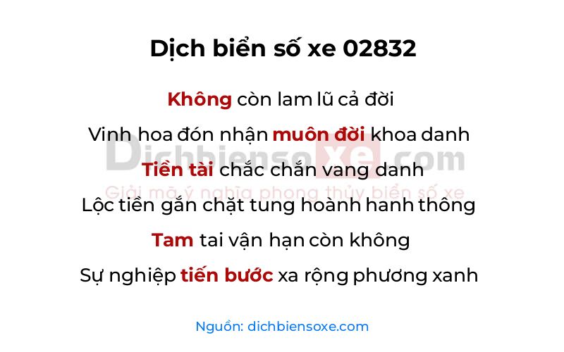 Dịch thơ biển số 02832