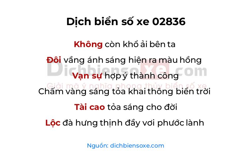 Dịch thơ biển số 02836