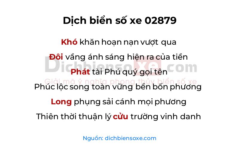 Dịch thơ biển số 02879