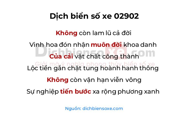 Dịch thơ biển số 02902