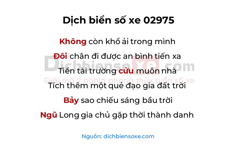 Dịch thơ biển số 02975
