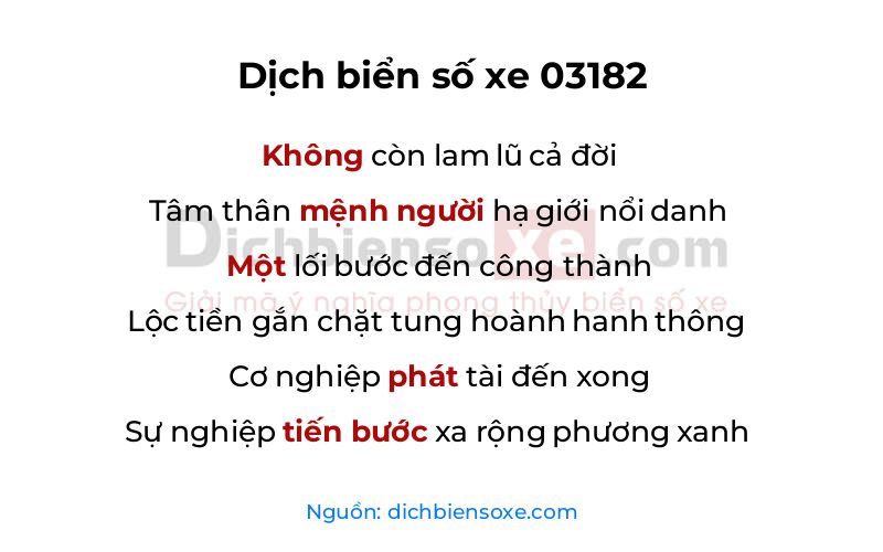 Dịch thơ biển số 03182