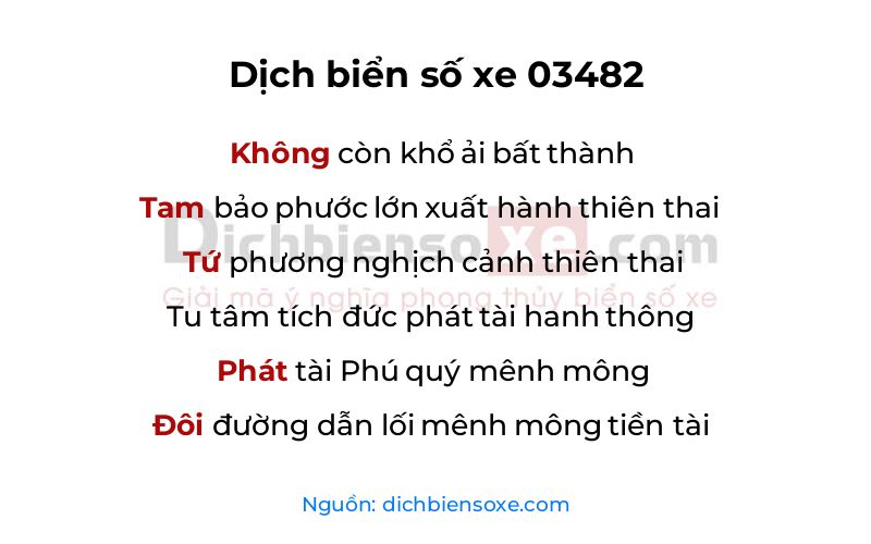 Dịch thơ biển số 03482