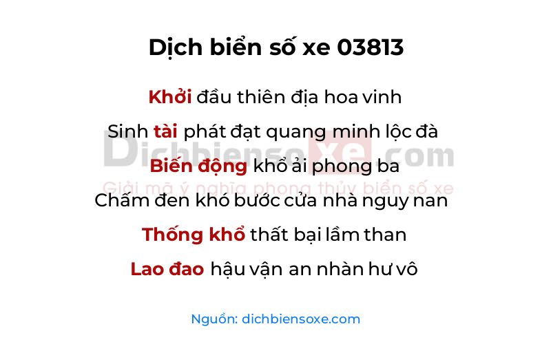 Dịch thơ biển số 03813