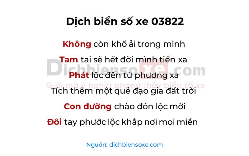 Dịch thơ biển số 03822